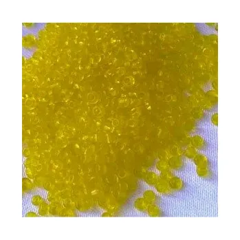 Dětské navlékací korálky Rokajl 10/0 žlutá průhledná