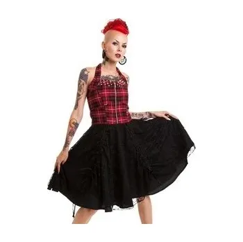 Dámské šaty import UK Fragile | Punkové šaty dámské | Červená S