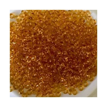 Dětské navlékací korálky Rokajl 7/0 světle oranžová průhledná