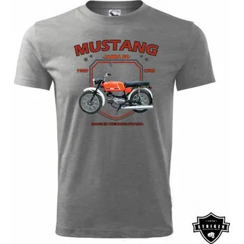 Pánské tričko STRIKER Tričko JAWA Mustang Barva: Šedá, Velikost: XXXL