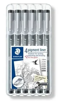 Staedtler 68814 Pigment Liner černá 6 ks