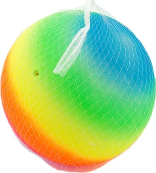Dětský míč Teddies Míč gumový nafouklý duhový 23 cm