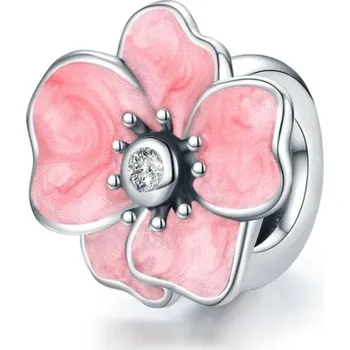 Přívěsek Elenys stříbrný přívěsek Rozkvetlá glazurovaná květina