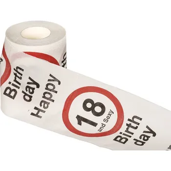Žertovný předmět Narozeninový toaletní papír 18 let a sexy
