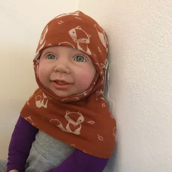 Kukla Merino kukla NINJA 2 vrstvá - Krémové lišky na zrzavé, Crawler Velikost: 1