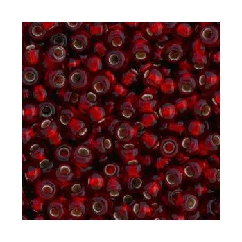 Dětské navlékací korálky Rokajl 7/0 červený průtah