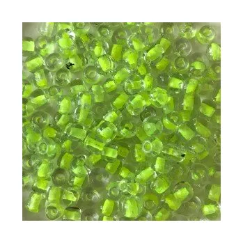 Dětské navlékací korálky Rokajl 7/0 neon žlutozelená