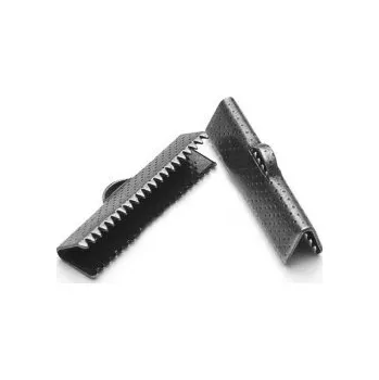 Koncovka plochá 30mm gunmetal (10ks)