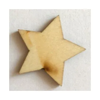 Vánoční dekorace Dřevěný výřez hvězda 25x25mm