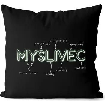 Dekorativní polštářek Polštář Myslivec – vlastnosti (Velikost: 40 x 40 cm)