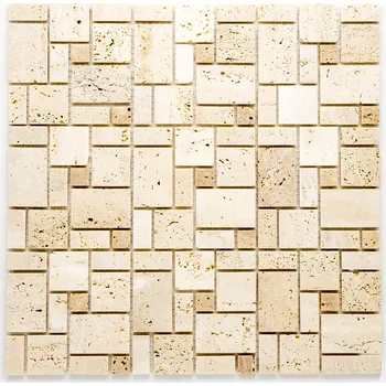 Obklad Kamenná mozaika béžová 15x15/15x32/32x32/48x48x5mm