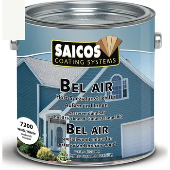 Lak na dřevo Saicos BelAir vodou ředitelný olejový nátěr - krycí bílý 7200; 10L + dárek k objednávce nad 1000Kč