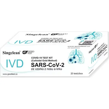 Diagnostický test Singclean COVID-19 Antigen Test Kit z nosohltanu, nosu, krku 20 ks