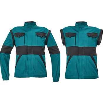 montérky Bunda pánská montérková s odnímatelnými rukávy MAX NEO, barva zelená, 0351002510060 vel. 60