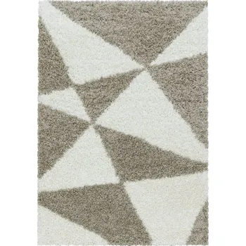 Koberec Kusový koberec Tango shaggy 3101 beige Kruh průměr 160 cm