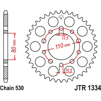Řetězová sada pro motocykl Jt sprockets JTR 1334-43 Honda