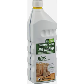 Stavební chemie Den Braven - Ochranný nátěr na dřevo PLUS Balení: 1 kg transparentní + dárek k objednávce nad 1000Kč