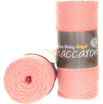 Příze Maccaroni Bavlněné šňůry 3 mm tmavý losos 5_402