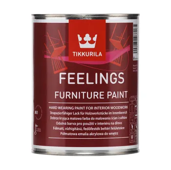 Lak na dřevo Tikkurila DOPRODEJ - Feelings Furniture Paint Polomat-Vrchní, vodou ředitelná barva na dřevo 2,7L tvt int.: N464 (Aleksandriitti) + dárek k objednávce nad 1000Kč