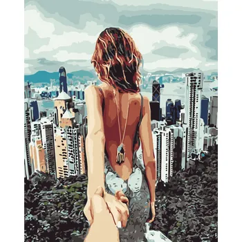 Malování podle čísel s rámem "Zamilovaný pár 3" 50x40cm