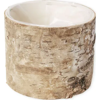 Květináč Obal dřevo/pvc pr.11V9cm bříza (790986)