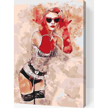 Malování podle čísel - Krajkové prádlo Velikost: 40x60cm, Rámování: Pouze srolované plátno