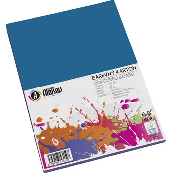 Umělecký papír Aloisov - karton barevný A4, 180 g, 50 listů, modrý