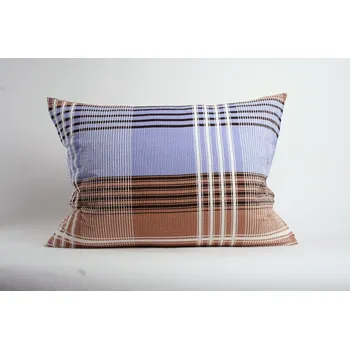 Povlečení Povlak na polštář 70x90 - krep - kostky modro/hnědé