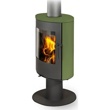 Krbová kamna ROMOTOP EVORA T 01 keramika zelená šumavská 19301 - krbová kamna