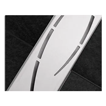 Odvodňovací žlab BIELBET Koupelnový sprchový žlab nerezový s roštem Fala 600 mm