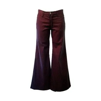 Dámské kalhoty Proužkaté kalhoty unisex s širokými nohavicemi