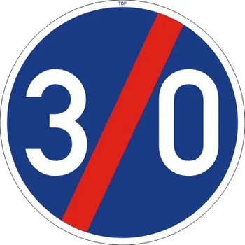 Dopravní značení Dopravní Značka C6b 500 mm Konec Nejnižší dovolené rychlosti Číslice: 85
