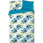 FARO Francouzské povlečení bavlněný satén Aquarell květy Bavlna - Satén, 220/200, 2x70/80 cm