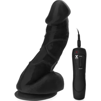 Vibrátor VIBRÁTOR OBJEMNÝ A ŽILNATÝ PENIS ZAHNUTÉ DILDO NA PŘÍSAVCE - 71656789
