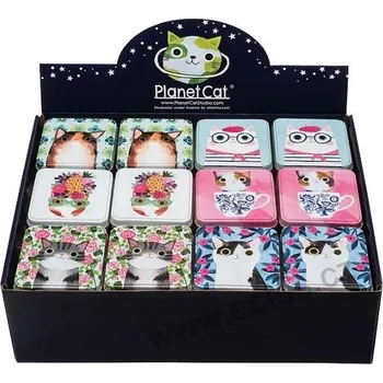 Dóza na potraviny PLANET CAT 7418/40 kreslené barevné kočky | 6-MIX