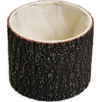 Květináč Obal dřevo/pvc pr.11V9cm smrk (791006)