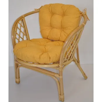 Podsedák Axin Trading s.r.o. Polstr na křeslo Bahama žlutý melír