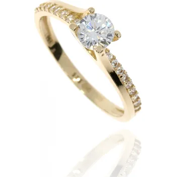 Prsten Zlatnictví Helios Zlatý prsten posázený zirkony B47914