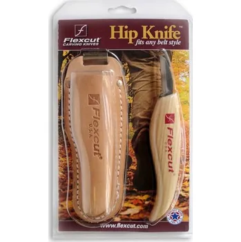 Pracovní nůž Řezbářský nůž s koženým pouzdrem Flexcut KN30