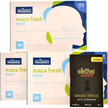 Přírodní produkt Valavani Maca fresh men 270 kapslí + secret scent 2ml