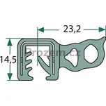 Balení 5 m - Těsnící guma na skla dveří a otevíracích oken, těsnění dveří John Deere, Zetor, černá, EPDM, AL164267, L114107, 84275610, 82028179, 82027998