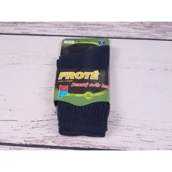 Pánské ponožky Termo ponožky NOVIA 1212 froté TM. MODRÉ s jemným svěrem lemu velikosti ponožek: 30-31 ( EUR vel. 45-47)