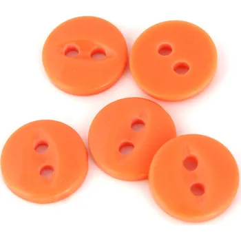 Knoflík Knoflík dvoudírkový - oranžový - 18" - 11,43mm