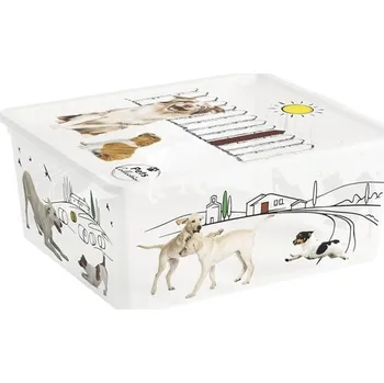 Úložný box Box na hračky Pejsci M plastový 34 x 17 x 40 cm