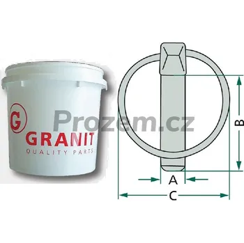 Nábytkové kování Sklopné závlačky O 10 mm, standardní provedení, 100kusů, B- 41mm
