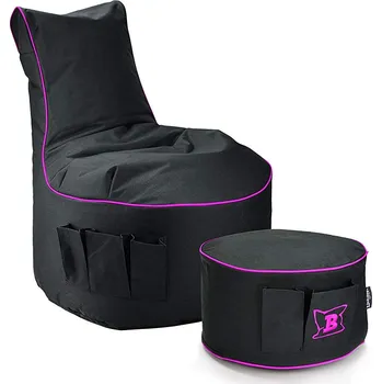 Sedací pytel BuBiBag Herní sedací vak černý/růžový