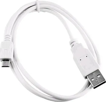 Datový kabel C-TECH USB 2.0 AM/Micro 1 m bílý