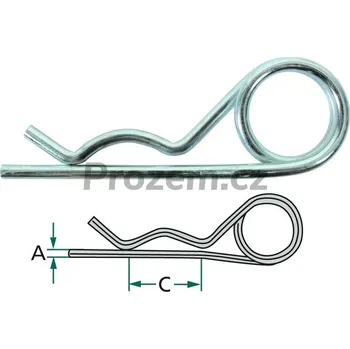 RC náhradní díl Pérová dvojitá závlačka O 6 mm, vhodná pro hřídel O 24-36 mm