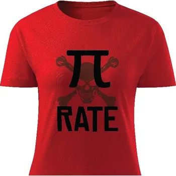 Dámské tričko Dámské tričko Pirate Barva: Červená, Velikost: XL