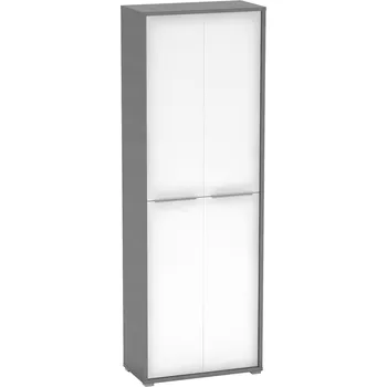 Šatní skříň Vysoká skříň, grafit/bílá, RIOMA NEW TYP 5